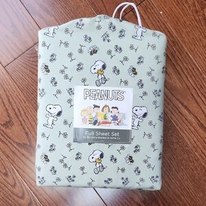 Peanuts Green Snoopy FULL SIZE SHEET  SET